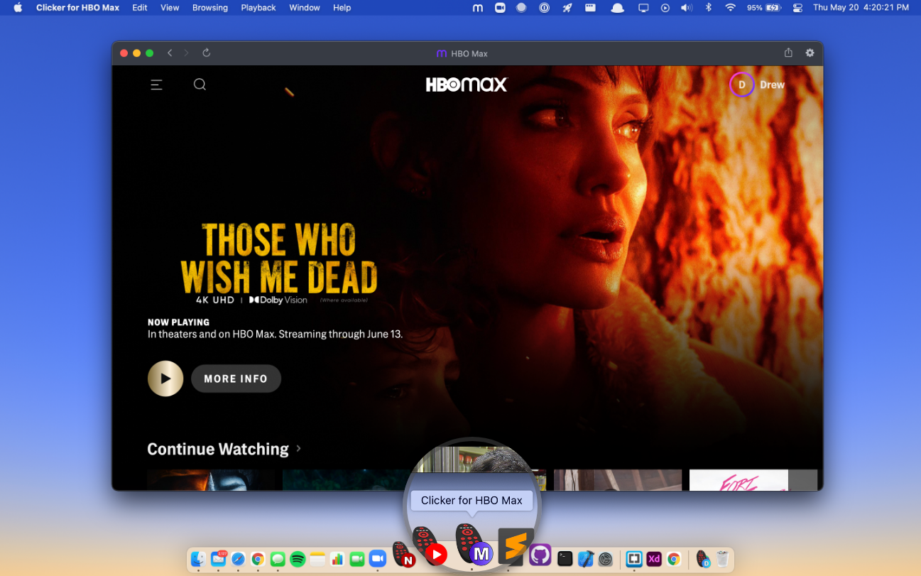 HBO Max App for Mac  Clicker for HBO Max