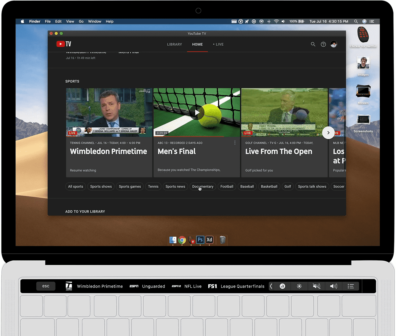 YouTube TV App for Mac Clicker for YouTube TV